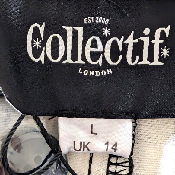 Collectif London Womens NWT Size US 10 Black White Maddie Gingham Trouser Pants - Picture 8 of 11